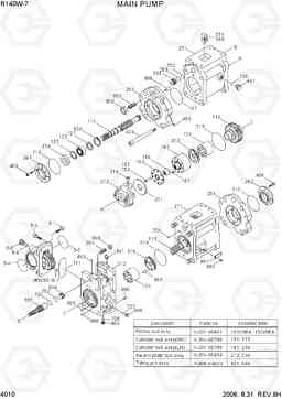 4010 MAIN PUMP R140W-7, Hyundai