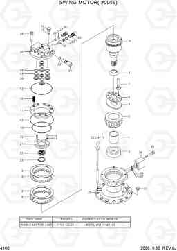 4100 SWING MOTOR(-#0056) R140W-7, Hyundai