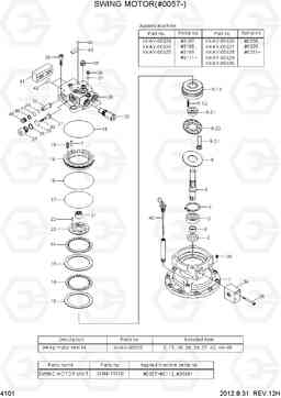 4101 SWING MOTOR(#0057-) R140W-7, Hyundai