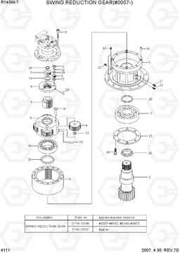 4111 SWING REDUCTION GEAR(#0057-) R140W-7, Hyundai