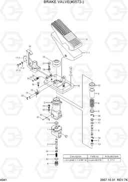 4341 BRAKE VALVE(#0573-) R140W-7, Hyundai