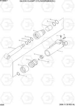 4500 QUICK CLAMP CYLINDER(#0429-) R140W-7, Hyundai