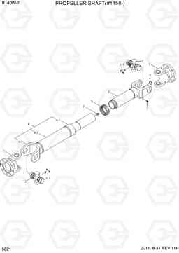 5021 PROPELLER SHAFT(#1158-) R140W-7, Hyundai