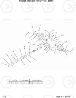 5110 FRONT AXLE DIFFERENTIAL(-#0559) R140W-7, Hyundai