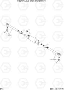 5140 FRONT AXLE CYLINDER(-#0559) R140W-7, Hyundai