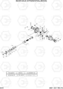 5210 REAR AXLE DIFFERENTIAL(-#0559) R140W-7, Hyundai