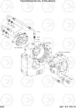 5330 TRANSMISSION OIL PIPE(-#0559) R140W-7, Hyundai