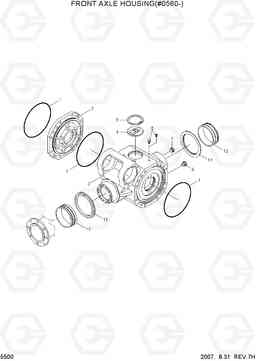 5500 FRONT AXLE HOUSING(#0560-) R140W-7, Hyundai