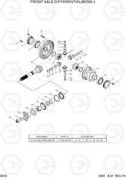 5510 FRONT AXLE DIFFERENTIAL(#0560-) R140W-7, Hyundai