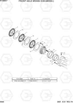5530 FRONT AXLE BRAKE DISC(#0560-) R140W-7, Hyundai