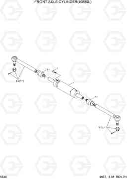 5540 FRONT AXLE CYLINDER(#0560-) R140W-7, Hyundai