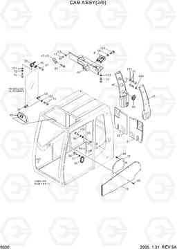 6030 CAB ASSY(2/6) R140W-7, Hyundai