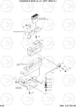 6120 CONSOLE BOX 2(LH, OPT, #0615-) R140W-7, Hyundai