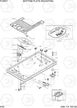 6160 BOTTOM PLATE MOUNTING R140W-7, Hyundai