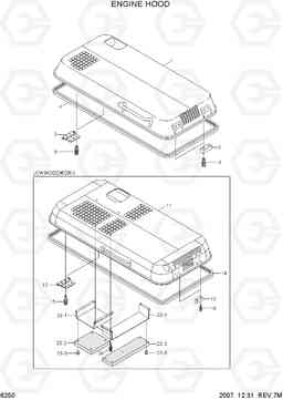 6250 ENGINE HOOD R140W-7, Hyundai