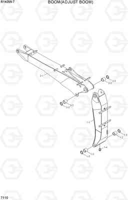 7110 BOOM(ADJUST BOOM) R140W-7, Hyundai