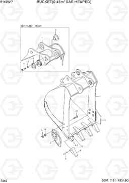 7340 BUCKET(0.46M3 SAE HEAPED) R140W-7, Hyundai