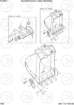 7360 BUCKET(0.65M3 SAE HEAPED) R140W-7, Hyundai