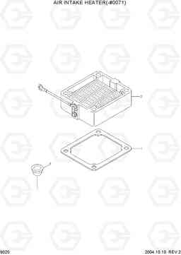 9020 AIR INTAKE HEATER(-#0071) R140W-7, Hyundai