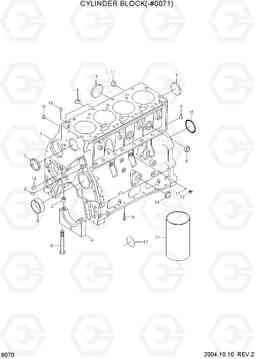 9070 CYLINDER BLOCK(-#0071) R140W-7, Hyundai