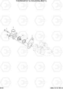 9120 THERMOSTAT & HOUSING(-#0071) R140W-7, Hyundai