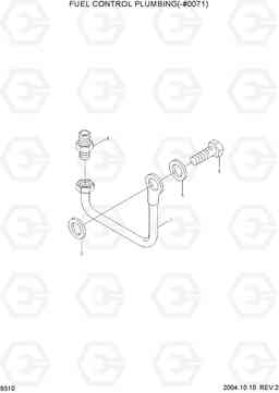 9310 FUEL CONTROL PLUMBING(-#0071) R140W-7, Hyundai