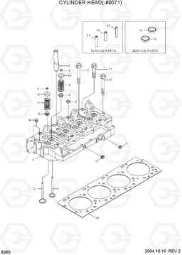 9360 CYLINDER HEAD(-#0071) R140W-7, Hyundai