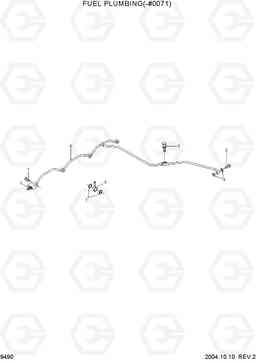 9490 FUEL PLUMBING(-#0071) R140W-7, Hyundai