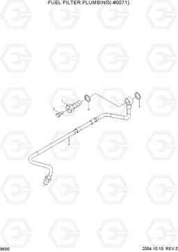 9500 FUEL FILTER PLUMBING(-#0071) R140W-7, Hyundai