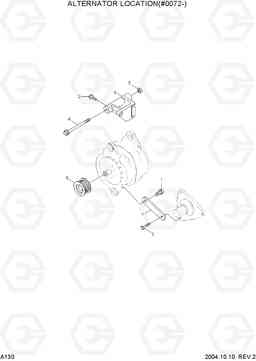 A130 ALTERNATOR LOCATION(#0072-) R140W-7, Hyundai