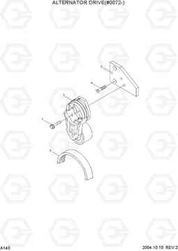 A140 ALTERNATOR DRIVE(#0072-) R140W-7, Hyundai