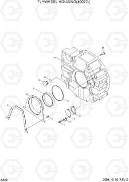 A200 FLYWHEEL HOUSING(#0072-) R140W-7, Hyundai