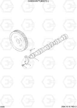 A340 CAMSHAFT(#0072-) R140W-7, Hyundai