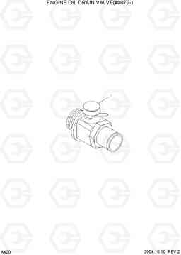 A420 ENGINE OIL DRAIN VALVE(#0072-) R140W-7, Hyundai