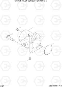 A450 WATER INLET CONNECTION(#0072-) R140W-7, Hyundai