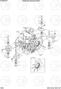 1010 ENGINE MOUNTING R140W-7A, Hyundai