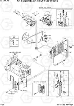 1120 AIR CONDITIONER MOUNTING-ENGINE R140W-7A, Hyundai