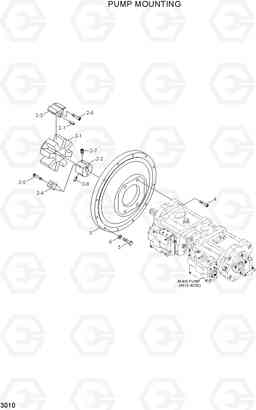 3010 PUMP MOUNTING R140W-7A, Hyundai