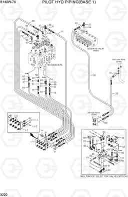 3220 PILOT HYD PIPING(BASE 1) R140W-7A, Hyundai