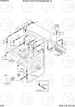 3240 PILOT HYD PIPING(BASE 3) R140W-7A, Hyundai