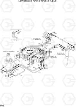 3470 LOWER HYD PIPING 1(F/BLD R/BLD) R140W-7A, Hyundai