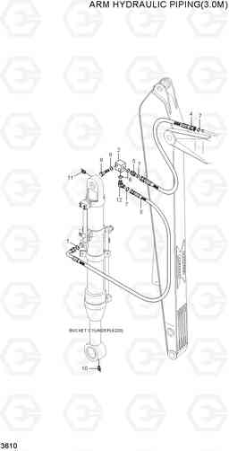 3610 ARM HYD PIPING(3.0M) R140W-7A, Hyundai