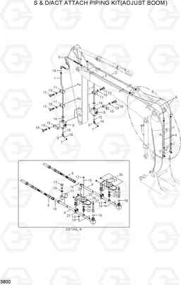 3800 S & D/ACT ATTACH PIPING KIT(ADJUST BOOM) R140W-7A, Hyundai