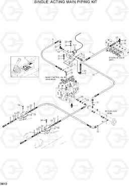 3810 SINGLE ACTING MAIN PIPING KIT R140W-7A, Hyundai