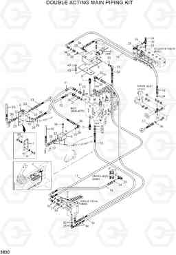 3830 DOUBLE ACTING MAIN PIPING KIT R140W-7A, Hyundai