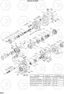 4010 MAIN PUMP R140W-7A, Hyundai