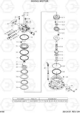 4100 SWING MOTOR R140W-7A, Hyundai