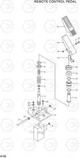 4130 REMOTE CONTROL PEDAL R140W-7A, Hyundai