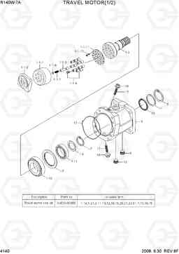 4140 TRAVEL MOTOR(1/2) R140W-7A, Hyundai