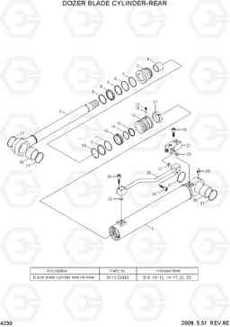 4230 DOZER BLADE CYLINDER-REAR R140W-7A, Hyundai